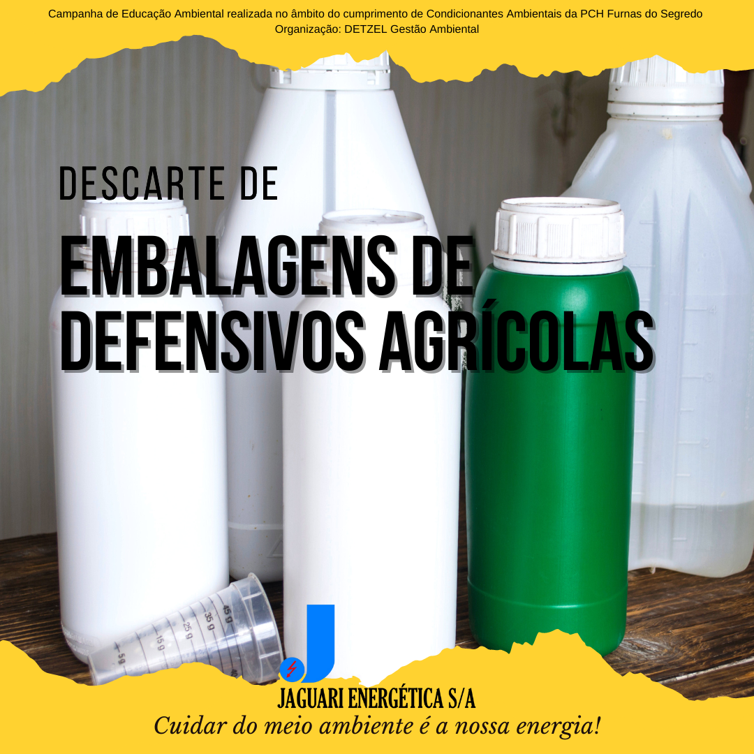 Descarte de embalagens de Defensivos Agrícolas